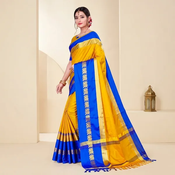Yellow_Sico_Silk_Paithani_Traditional_Saree_For_Women