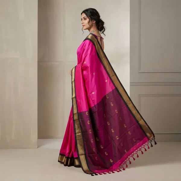 Pink_Sico_Silk_Paithani_Zari_Woven_Saree_For_Women