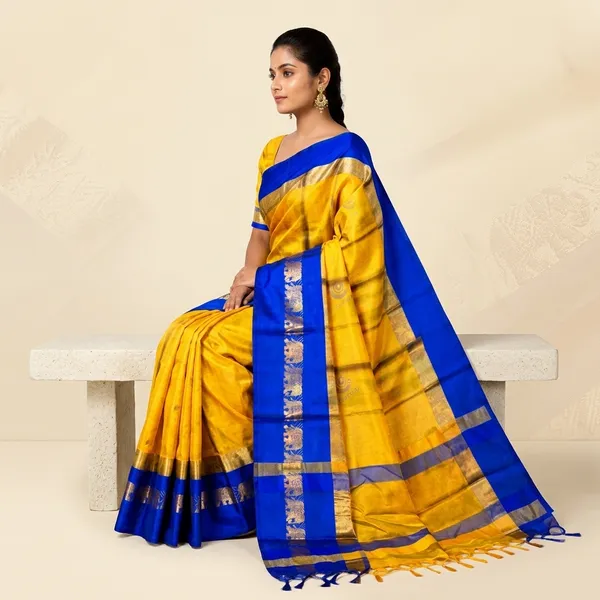 Yellow_Sico_Silk_Paithani_Zari_Border_Traditional_Saree_For_Women