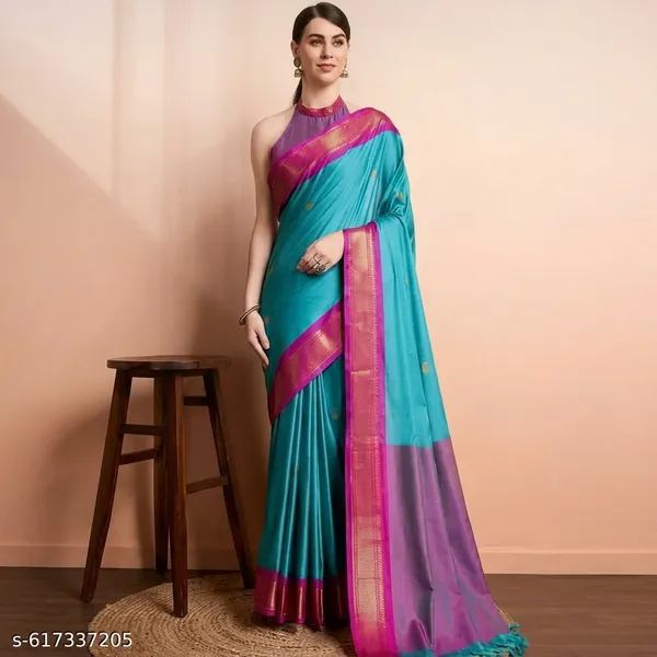 Sky_Blue_Sico_Silk_Paithani_Saree_For_Women