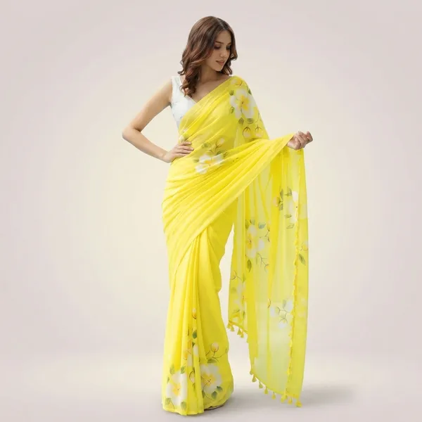 Yellow_Sico_Silk_Floral_Printed_Saree_For_Women