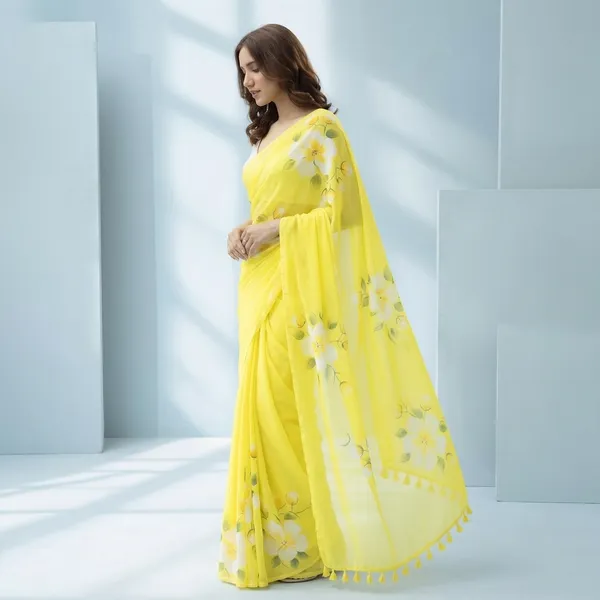 Yellow_Sico_Silk_Floral_Printed_Saree_For_Women