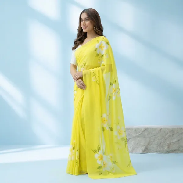 Yellow_Sico_Silk_Floral_Printed_Saree_For_Women