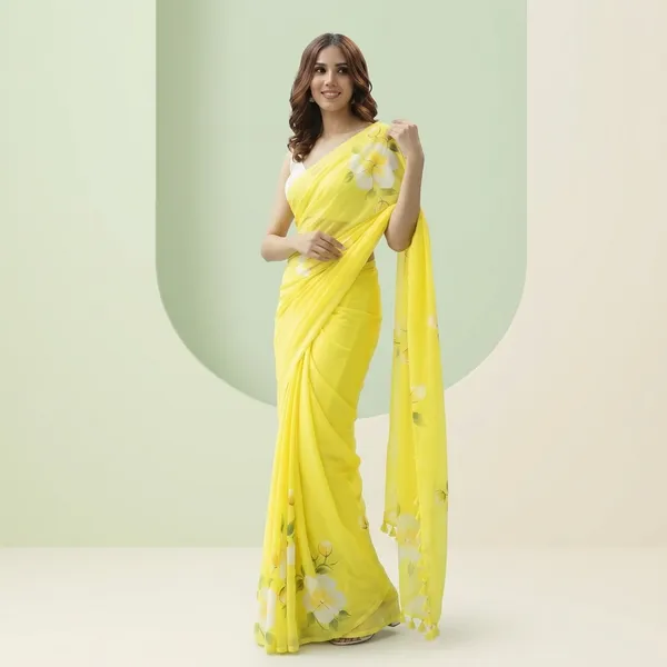 Yellow_Sico_Silk_Floral_Printed_Saree_For_Women