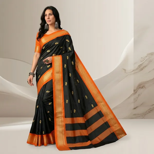 Black_Sico_Silk_Paithani_Zari_Big_Border_Pallu_Saree_For_Women