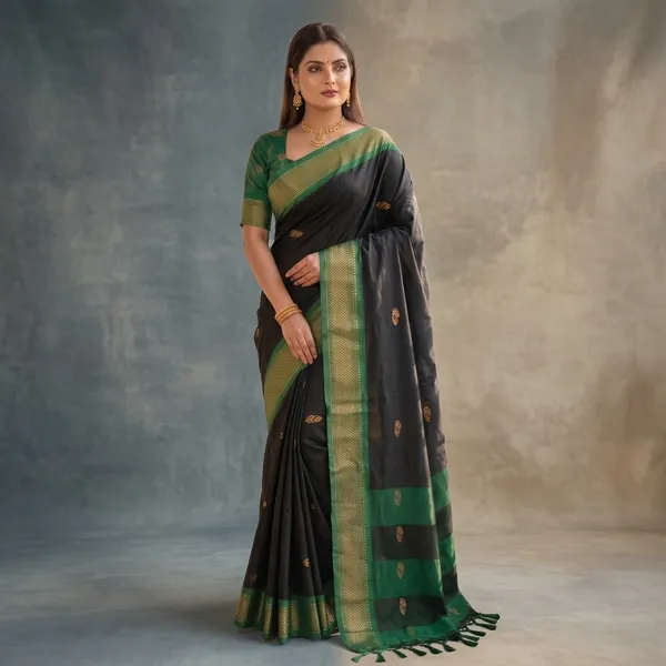 Black_Sico_Silk_Paithani_Zari_Border_Saree_For_Women