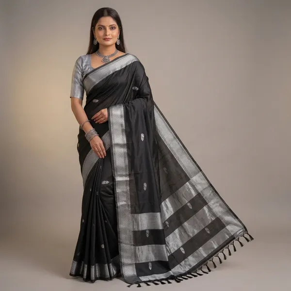 Black_Sico_Silk_Paithani_Zari_Border_Daily_Wear_Saree_For_Women