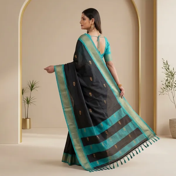 Black_Sico_Silk_Paithani_Zari_Border_Saree_For_Women