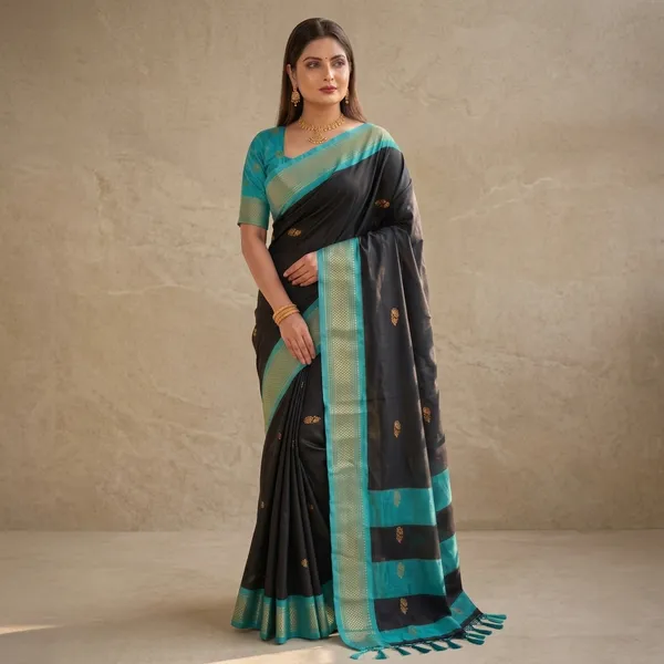 Black_Sico_Silk_Paithani_Zari_Border_Saree_For_Women