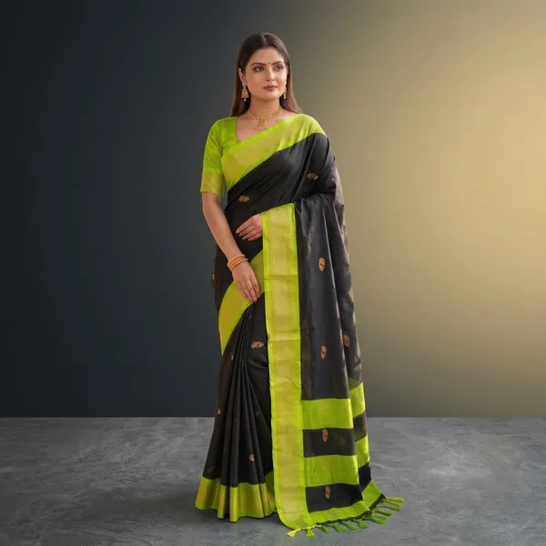 Black_Sico_Silk_Paithani_Zari_Border_Party_Saree_For_Women