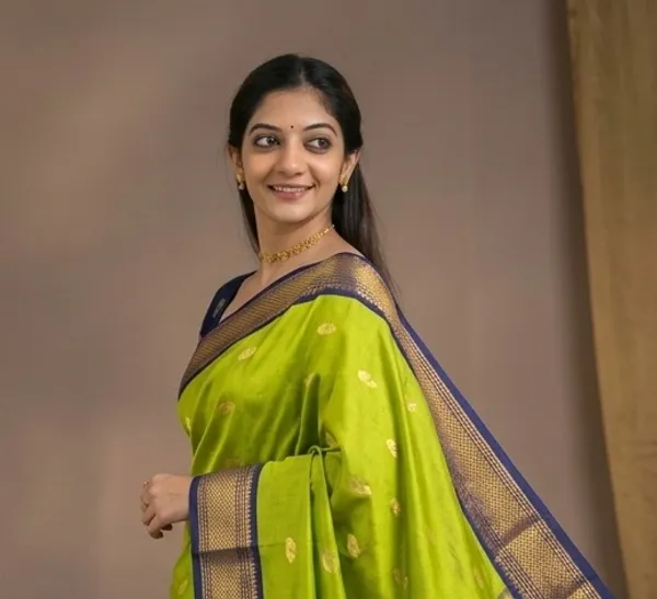 Lime_Sico_Silk_Paithani_Zari_Border_Luxury_Pallu_Saree_For_Women