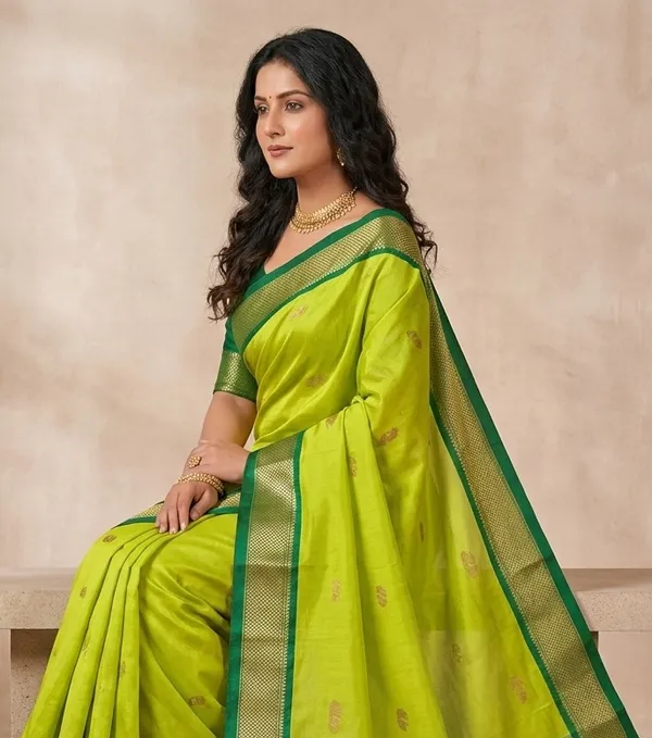 Lime_Sico_Silk_Paithani_Zari_Woven_Saree_For_Women