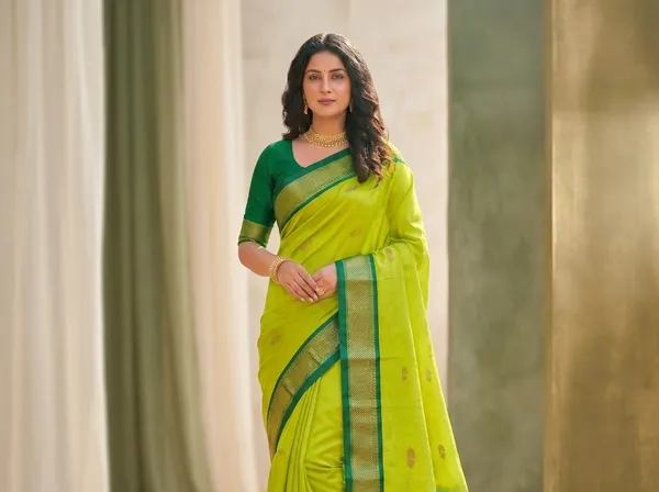 Lime_Sico_Silk_Paithani_Zari_Woven_Saree_For_Women