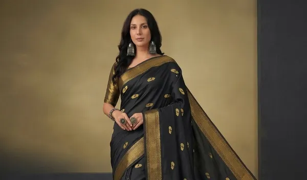 Black_Sico_Silk_Paithani_Lace_Border_Traditional_Saree_For_Women