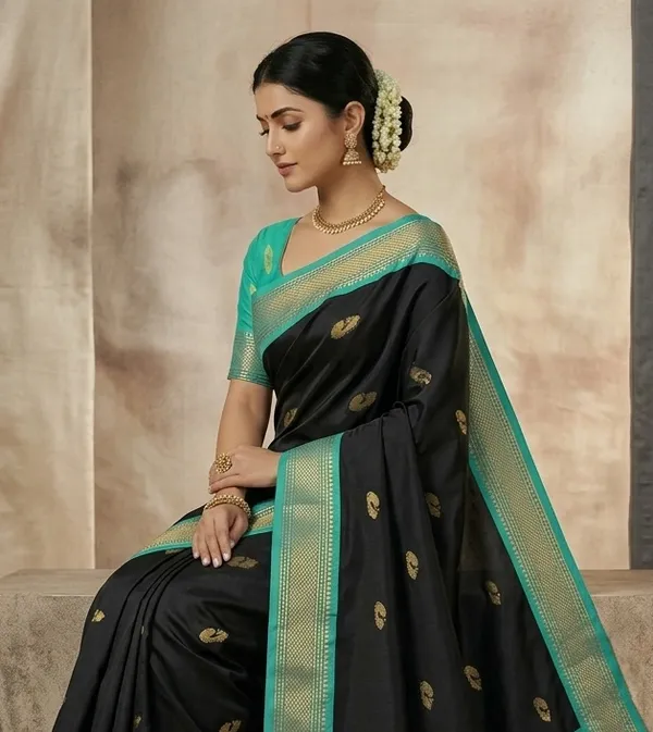 Black_Sico_Silk_Paithani_Zari_Woven_Saree_For_Women