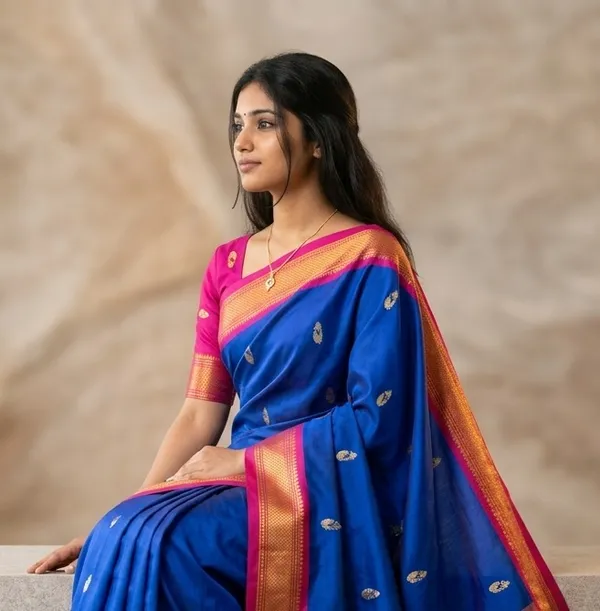 Blue_Sico_Silk_Paithani_Big_Zari_Border_Designer_Saree_For_Women