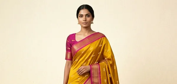 Yellow_Sico_Silk_Paithani_Zari_Border_Saree_For_Women