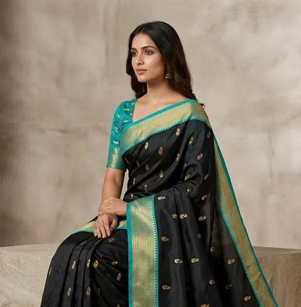 Black_Sico_Silk_Paithani_Zari_Border_Saree_For_Women