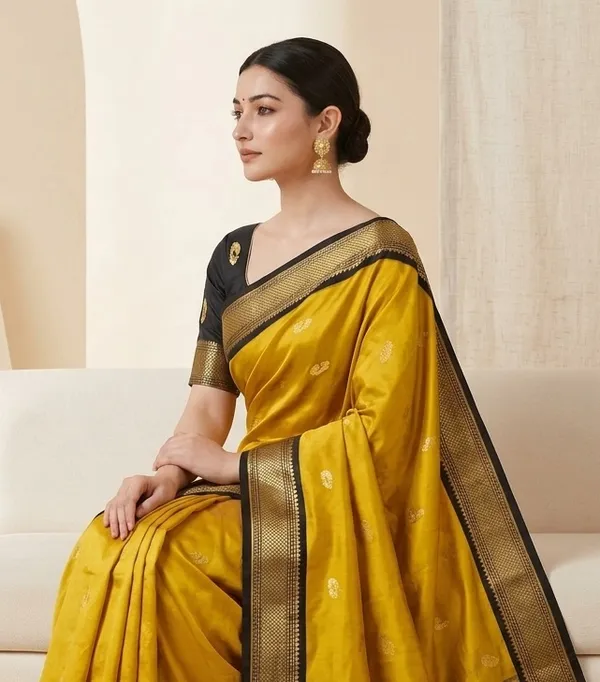 Yellow_Sico_Silk_Paithani_Zari_Woven_Saree_For_Women