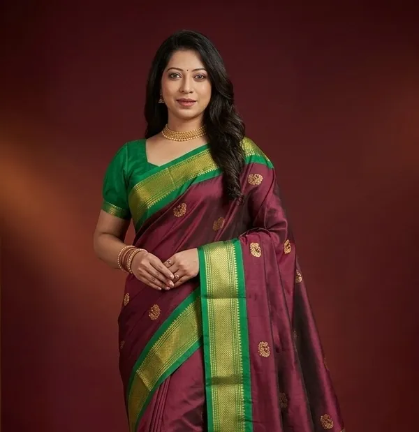 Maroon_Sico_Silk_Paithani_Saree_For_Women