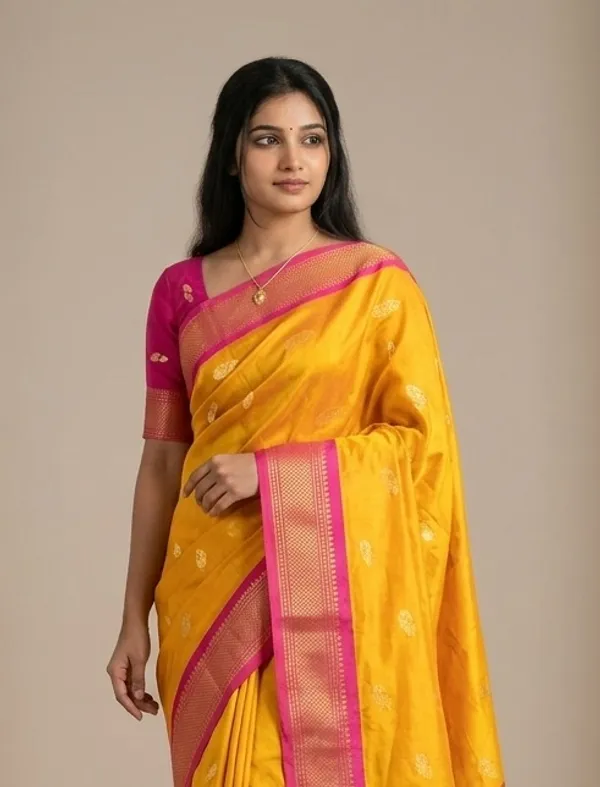 Yellow_Sico_Silk_Paithani_Woven_Border_Designer_Saree_For_Women