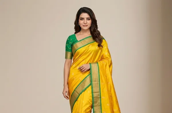 Yellow_Sico_Silk_Paithani_Zari_Border_Luxury_Pallu_Saree_For_Women