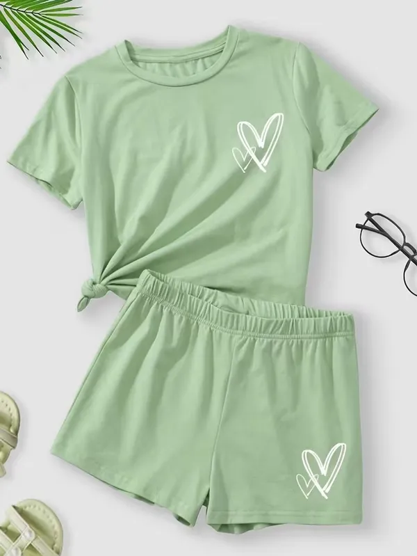 Naazglory_Kids_Nightwear_Boys_And_Girls_Printed_Cotton_Blend_(Light_Green_Pack_Of_1)