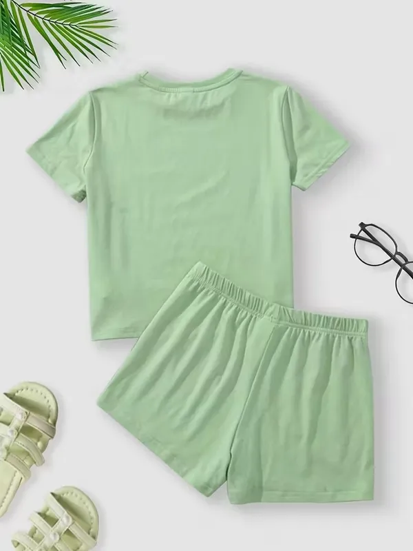 Naazglory_Kids_Nightwear_Boys_And_Girls_Printed_Cotton_Blend_(Light_Green_Pack_Of_1)