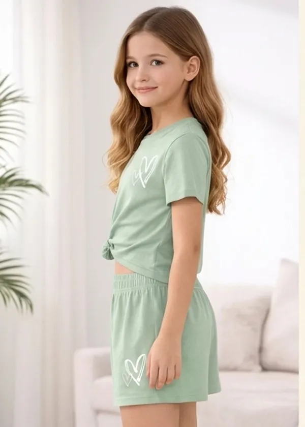 Naazglory_Kids_Nightwear_Boys_And_Girls_Printed_Cotton_Blend_(Light_Green_Pack_Of_1)