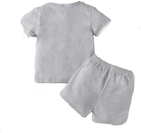 Naazglory_Textiles_Baby_Boys_And_Baby_Girls_Casual_T-Shirt_Shorts_(Grey)