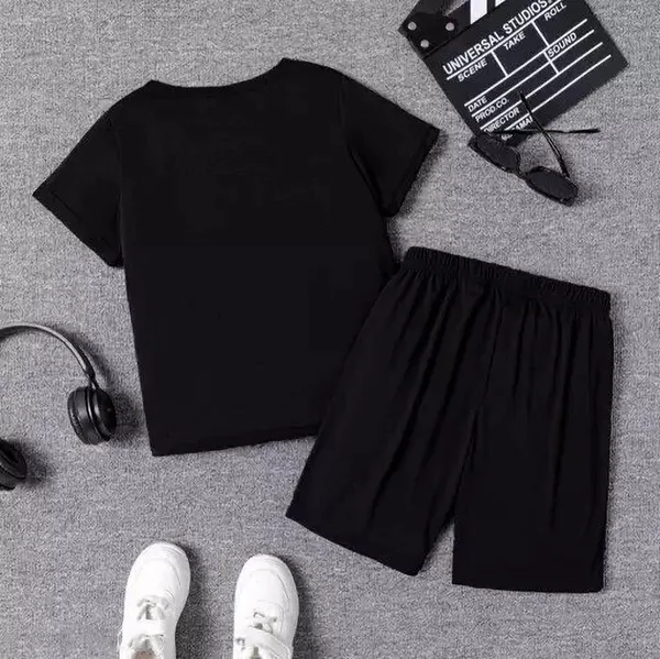 Naazglory_Baby_Boys_And_Baby_Girls_Casual_T-Shirt_Shorts_(Black_Mom)