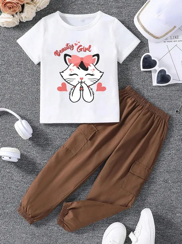 Naazglory_Boys_And_Girls_Party(Festive)_Pant_T-Shirt_(Browne)