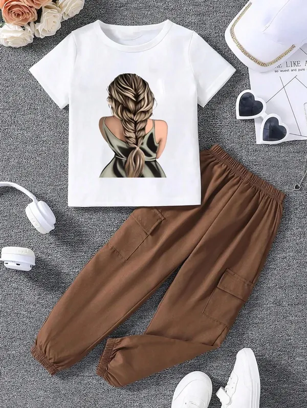 Naazglory_Boys_And_Girls_Party(Festive)_Pant_T-Shirt_(Brown)