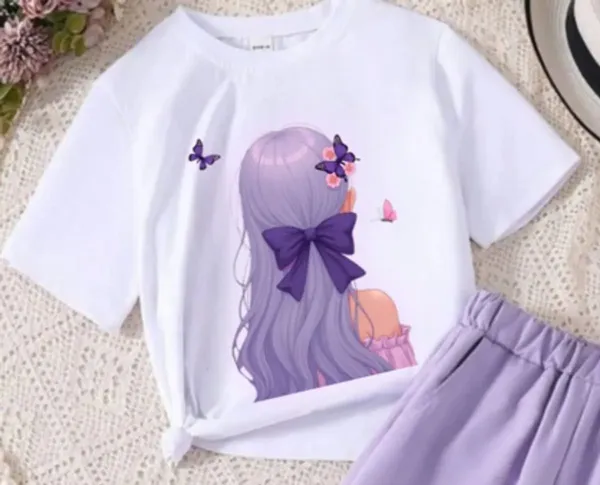 Naazglory_Boys_And_Girls_Party(Festive)_Pant_T-Shirt_(Lavender)