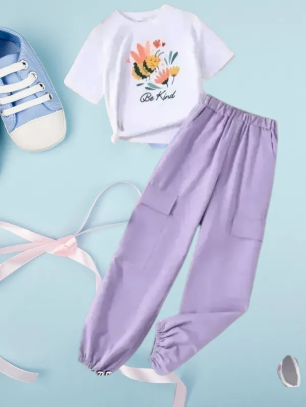 Naazglory_Boys_And_Girls_Party(Festive)_Pant_T-Shirt_(Lavender)