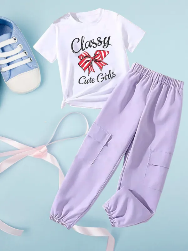 Naazglory_Boys_And_Girls_Party(Festive)_Pant_T-Shirt_(Lavender)