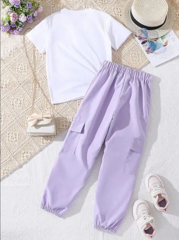Naazglory_Boys_And_Girls_Casual_Pant_T-Shirt_(Lavenderd)