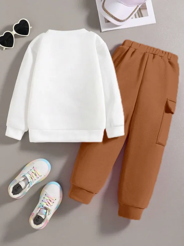 Naazglory_Girls_Party(Festive)_T-Shirt_Pant_(Brown)