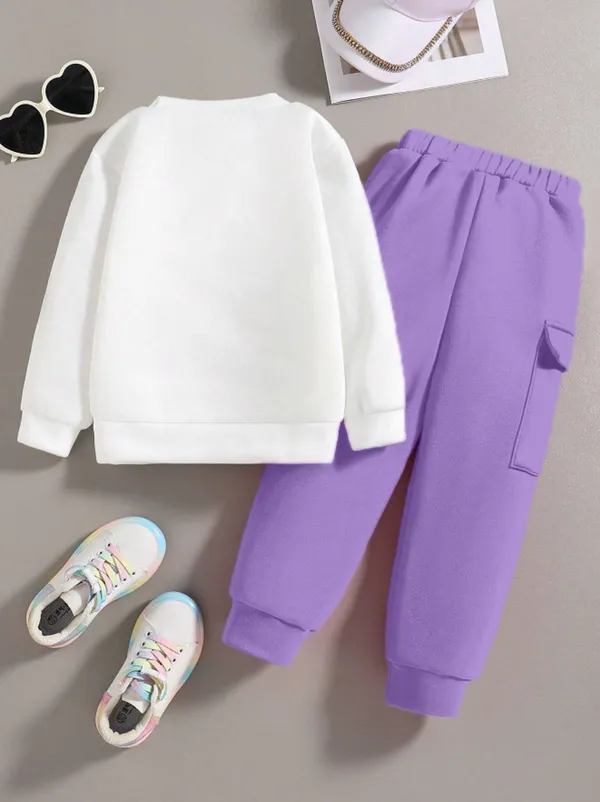 Naazglory_Girls_Party(Festive)_T-Shirt_Pant_(Lavender)