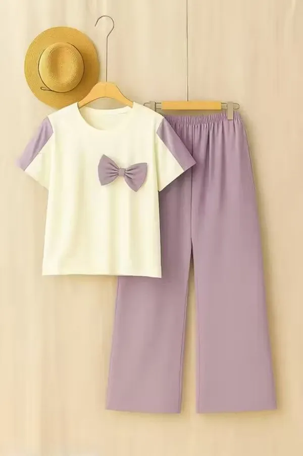 Naazglory_Girls_Party(Festive)_T-Shirt_Pant_(Onion)