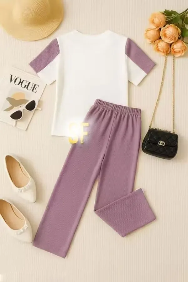 Naazglory_Girls_Party(Festive)_T-Shirt_Pant_(Onion)