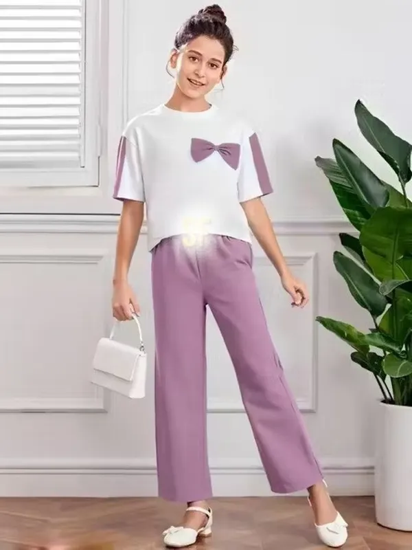 Naazglory_Girls_Party(Festive)_T-Shirt_Pant_(Onion)