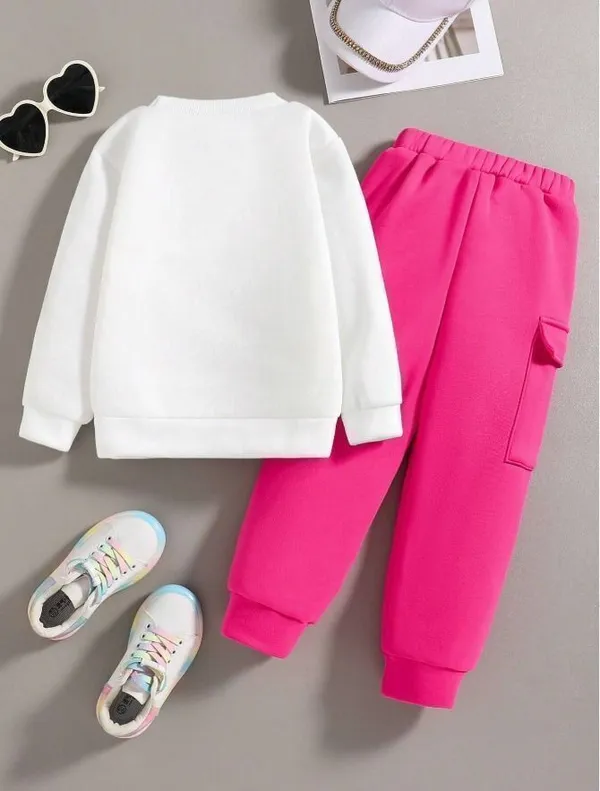 Naazglory_Girls_Party(Festive)_T-Shirt_Pant_(PInk)