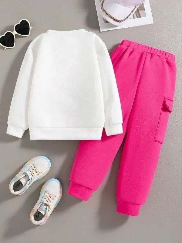 Naazglory_Girls_Party(Festive)_T-Shirt_Pant_(Pink)
