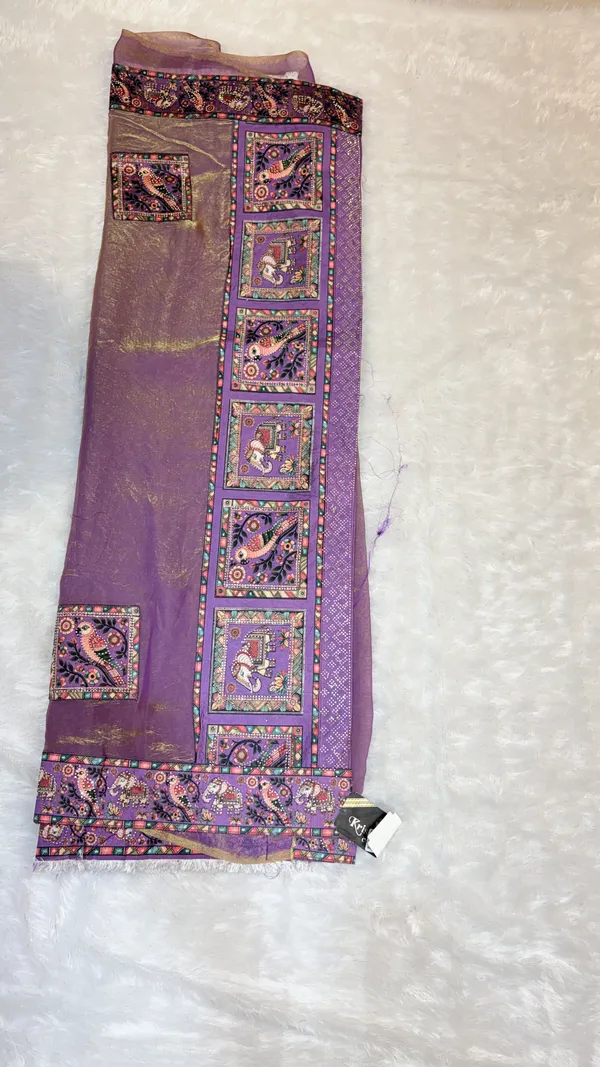 Purple_Embroidered_Ethnic_Saree_With_Blouse_Piece