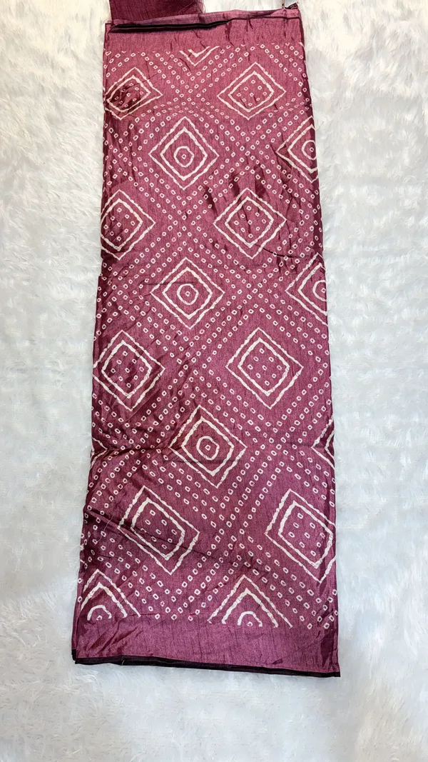 Maroon_Bandhani_Print_Cotton_Saree_For_Women