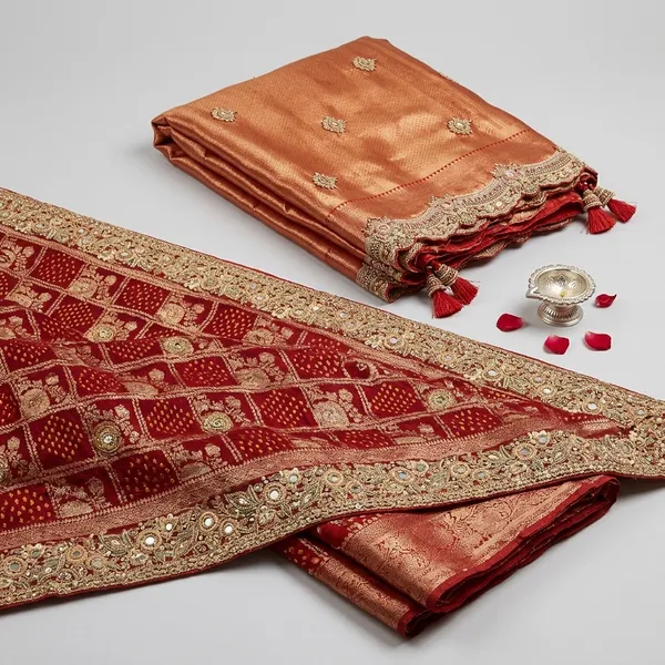 Bridal_Red_Silk_Saree_Duo