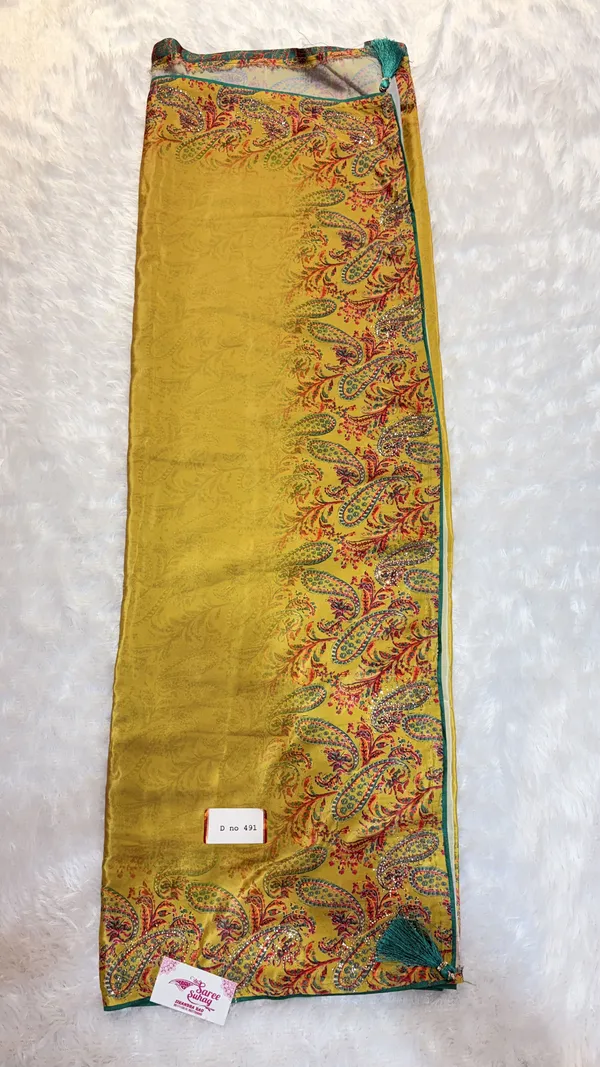 Yellow_Paisley_Embroidered_Silk_Blend_Saree_For_Women