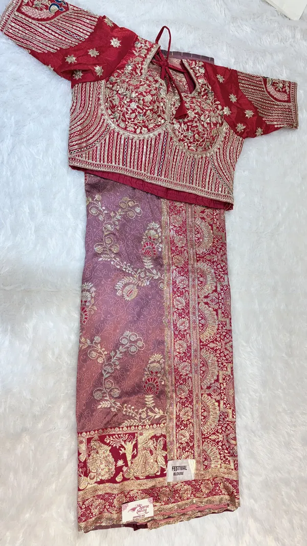 Red_Embroidered_Banarasi_Silk_Bridal_Saree