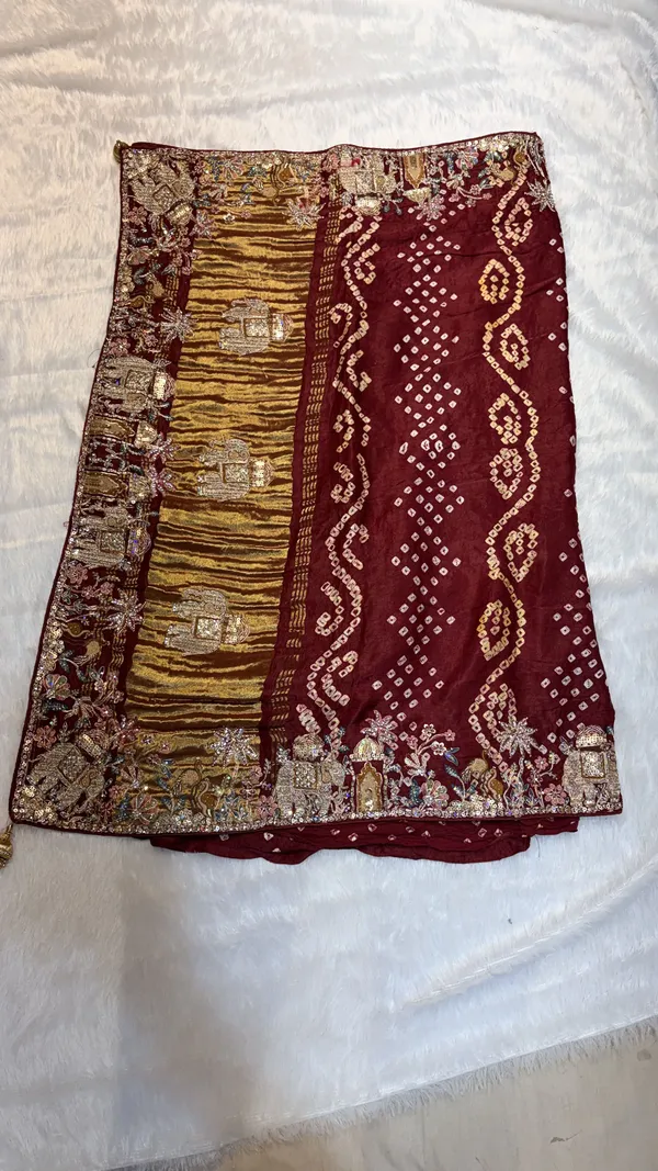 Maroon_Georgette_Sequin_Embellished_Saree_For_Women